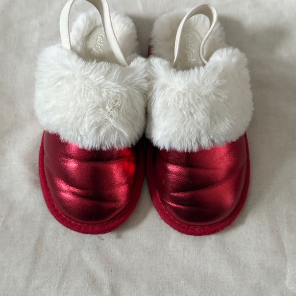 Cat & Jack 2 Pairs Red Shoes Slides Ballet Flats 11 12 - Picture 2 of 7